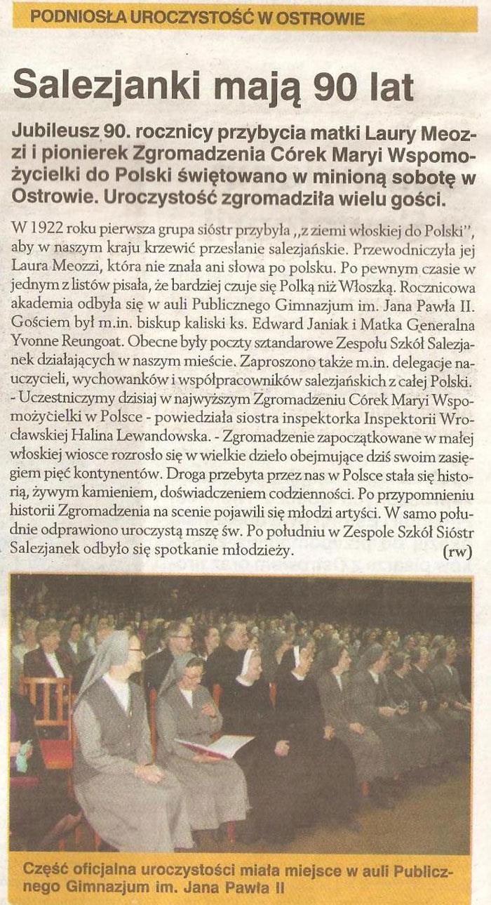 Image: 90 lat Sióstr Salezjanek w Polsce