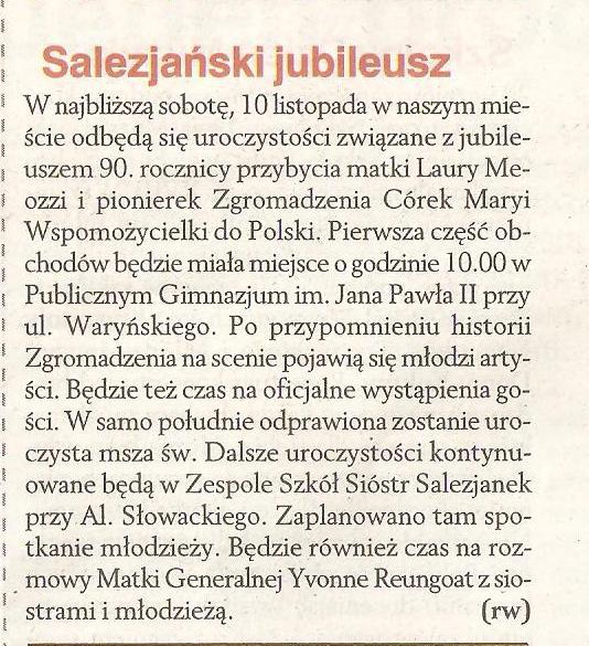 Image: Salezjański Jubileusz
