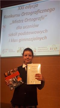 Image: Sukcesy uczniów w XXI Konkursie Ortograficznym "Mistrz Ortografii"